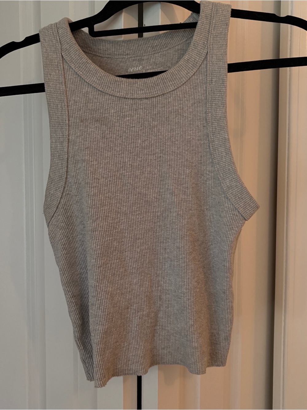 aerie Ribbed Light Gray Tank Top